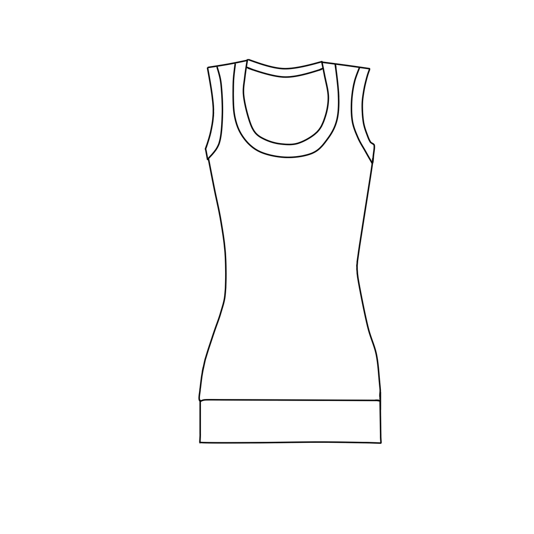 Women's Slim Tank - Granny Square (bamboo rib knit)