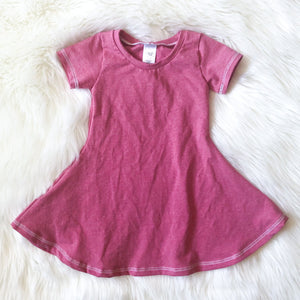 T Shirt Dress - Mulberry Snow (cotton jersey)