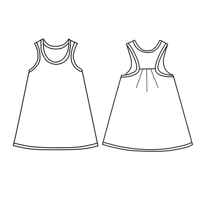 Racerback Dress - Mulberry Snow (cotton jersey)