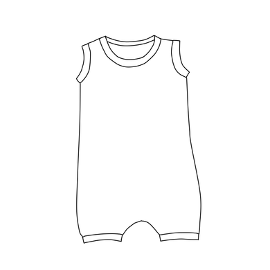 Harem Shorts Romper - Mulberry Snow (cotton jersey)