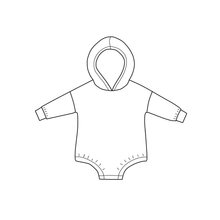 Load image into Gallery viewer, Sweater Romper - Silver Hearts (bamboo french terry)