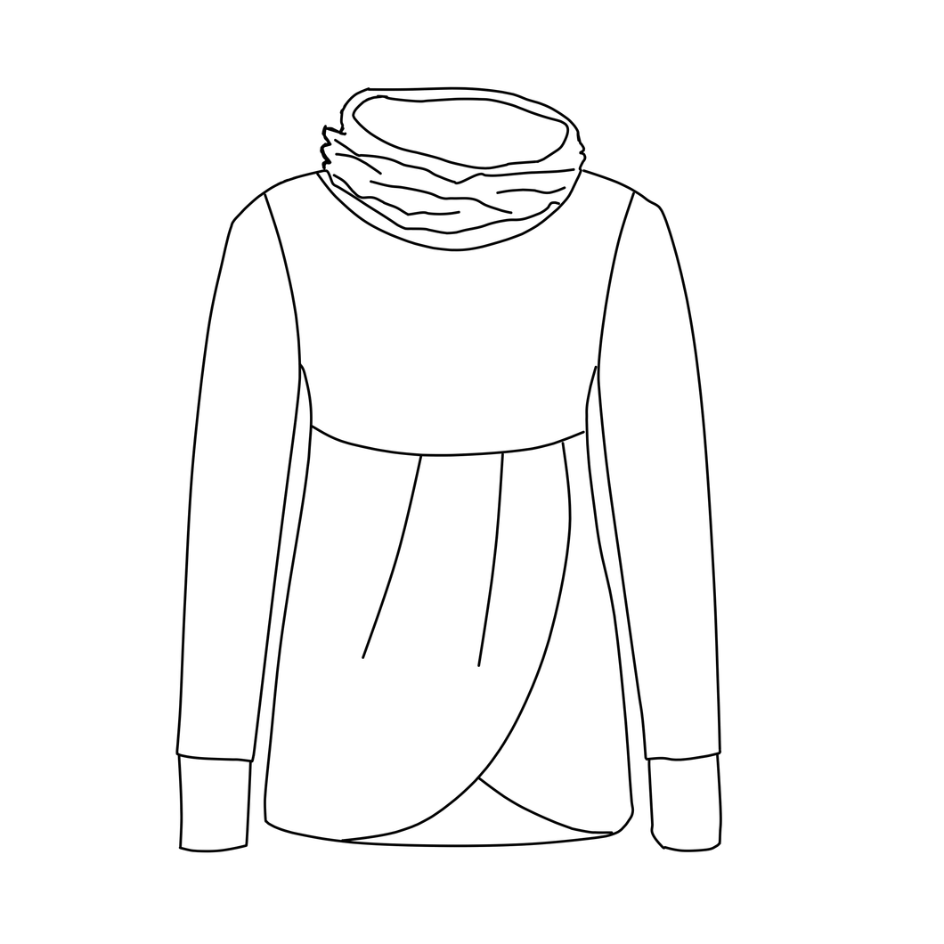 Kids Tulip Sweater - Mulberry Snow (cotton jersey)