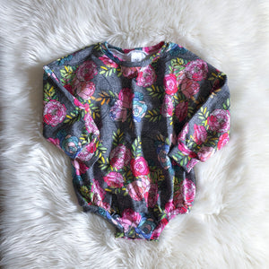 Sweater Romper - Watercolour Floral (bamboo jersey)