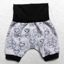 Load image into Gallery viewer, Grow With Me Harem Shorts - Moons (bamboo jersey)