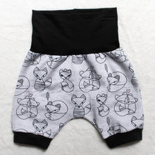 Load image into Gallery viewer, Grow With Me Harem Shorts - Birds (bamboo french terry)